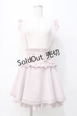 画像1: LIZ LISA / レースアップサスペンダー付スカパン 0 ピンク Y-25-07-31-112-LO-PA-SZ-ZY