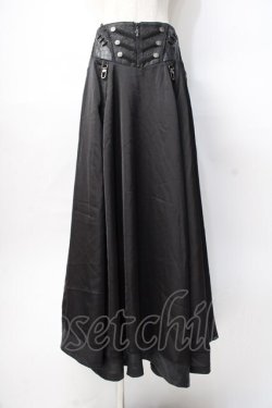 画像1: Ozz Croce / コルセットデザインロングスカート  黒 Y-25-07-31-113-OO-SK-AS-ZY
