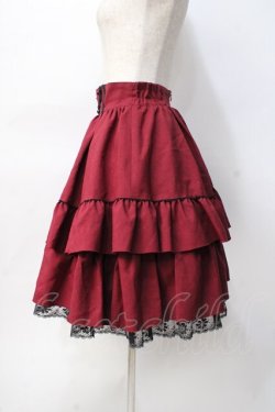 画像2: MIHO MATSUDA / バラレースティアードスカート  ボルドー Y-25-07-31-115-GO-SK-SZ-ZY