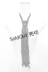 Ozz Croce / モチーフ付きネクタイ  黒 Y-25-07-31-014-OO-ZA-AS-ZY