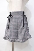 Honey Cinnamon / チェックフリルショートパンツ F グレー Y-25-07-31-121-LO-PA-SZ-ZY