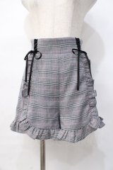 Honey Cinnamon / チェックフリルショートパンツ F グレー Y-25-07-31-121-LO-PA-SZ-ZY