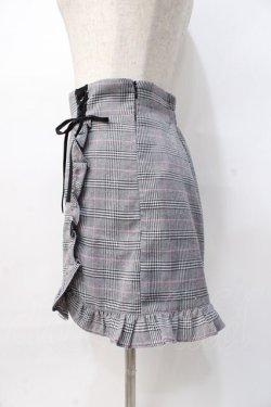 画像2: Honey Cinnamon / チェックフリルショートパンツ F グレー Y-25-07-31-121-LO-PA-SZ-ZY