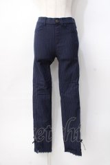 axes femme / ストライプレギンスパンツ  紺 Y-25-07-31-123-AX-PA-SZ-ZY
