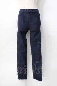 axes femme / ストライプレギンスパンツ  紺 Y-25-07-31-123-AX-PA-SZ-ZY