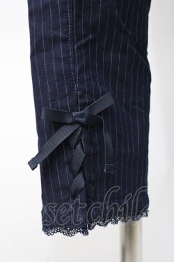 画像4: axes femme / ストライプレギンスパンツ  紺 Y-25-07-31-123-AX-PA-SZ-ZY