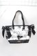 画像1: Maison de FLEUR / フラワー柄トートバッグ F ブラック Y-25-07-31-017-LO-BG-SZ-ZY (1)