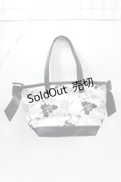 画像2: Maison de FLEUR / フラワー柄トートバッグ F ブラック Y-25-07-31-017-LO-BG-SZ-ZY