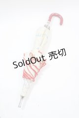 Emily Temple cute / リボン&クリーム折り畳み傘  アイボリー Y-25-07-31-021-ET-ZA-SZ-ZY