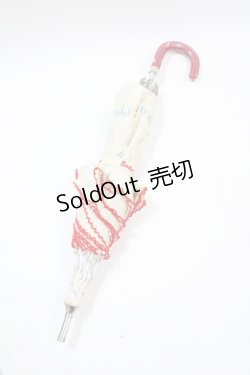画像1: Emily Temple cute / リボン&クリーム折り畳み傘  アイボリー Y-25-07-31-021-ET-ZA-SZ-ZY