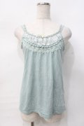 axes femme / バタフライビーズキャミソール M ミント Y-25-07-31-024-AX-TO-SZ-ZY