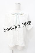 axes femme POETIQUE / ヒマワリブーケ刺繍ブラウス  生成り Y-25-07-31-025-AX-BL-SZ-ZY
