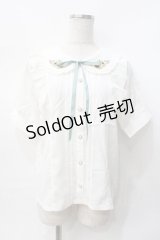 axes femme POETIQUE / ヒマワリブーケ刺繍ブラウス  生成り Y-25-07-31-025-AX-BL-SZ-ZY