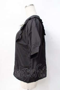 画像2: axes femme POETIQUE / ヒマワリブーケ刺繍ブラウス  黒 Y-25-07-31-026-AX-BL-SZ-ZY