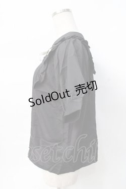 画像2: axes femme POETIQUE / ヒマワリブーケ刺繍ブラウス  黒 Y-25-07-31-026-AX-BL-SZ-ZY