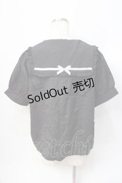 画像3: axes femme POETIQUE / ヒマワリブーケ刺繍ブラウス  黒 Y-25-07-31-026-AX-BL-SZ-ZY