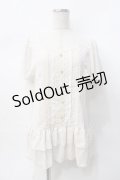 axes femme / 裾フリルブラウス M 生成り Y-25-07-31-027-AX-BL-SZ-ZY