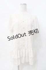 axes femme / 裾フリルブラウス M 生成り Y-25-07-31-027-AX-BL-SZ-ZY