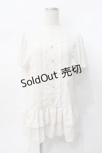 axes femme / 裾フリルブラウス M 生成り Y-25-07-31-027-AX-BL-SZ-ZY