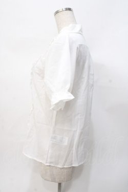 画像2: axes femme POETIQUE / マリン刺繍パフブラウス  白 Y-25-07-31-028-AX-BL-SZ-ZY