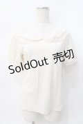 axes femme / レースパフスリーブTシャツ M 生成り Y-25-07-31-029-AX-TO-SZ-ZY