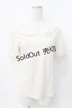 画像1: axes femme / レースパフスリーブTシャツ M 生成り Y-25-07-31-029-AX-TO-SZ-ZY
