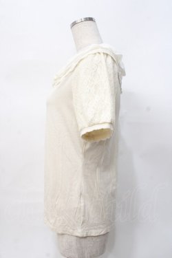 画像2: axes femme / レースパフスリーブTシャツ M 生成り Y-25-07-31-029-AX-TO-SZ-ZY