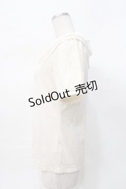 画像2: axes femme / レースパフスリーブTシャツ M 生成り Y-25-07-31-029-AX-TO-SZ-ZY