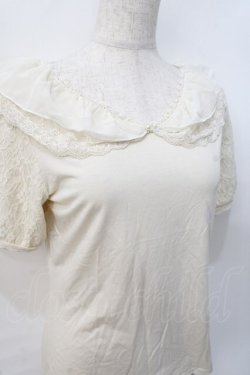 画像4: axes femme / レースパフスリーブTシャツ M 生成り Y-25-07-31-029-AX-TO-SZ-ZY