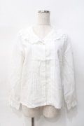 axes femme POETIQUE / コットンレースブラウス  白 Y-25-07-31-030-AX-BL-SZ-ZY