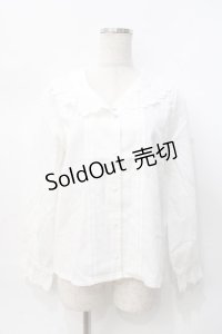 axes femme POETIQUE / コットンレースブラウス  白 Y-25-07-31-030-AX-BL-SZ-ZY