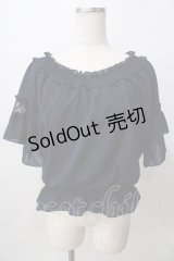 axes femme / エスパンディフレア袖プルオーバー  紺 Y-25-08-02-039-AX-TO-SZ-ZY
