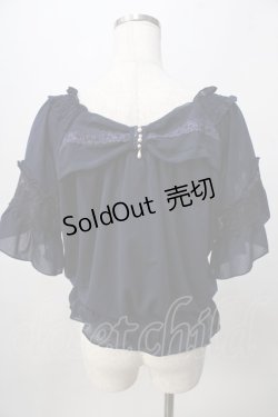 画像2: axes femme / エスパンディフレア袖プルオーバー  紺 Y-25-08-02-039-AX-TO-SZ-ZY