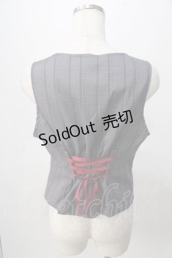 画像2: axes femme / レースアップベスト  グレー Y-25-08-02-040-AX-TO-SZ-ZY