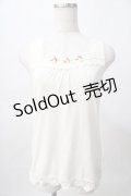 axes femme / ローズモチーフタンク  生成り Y-25-08-02-041-AX-TO-SZ-ZY