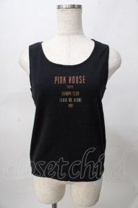 PINK HOUSE / ロゴプリントタンクトップ  黒 Y-25-08-02-044-LO-TO-SZ-ZY