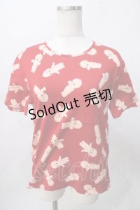 PINK HOUSE / キューピー総柄半袖カットソー  赤 Y-25-08-02-045-LO-TO-SZ-ZY
