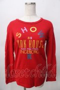 PINK HOUSE / SHOWロングカットソー  赤 Y-25-08-02-049-LO-TO-SZ-ZY