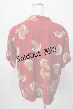 画像2: PINK HOUSE / パイナップル柄半袖シャツ  赤 Y-25-08-02-051-LO-BL-SZ-ZY