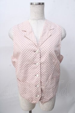 画像1: PINK HOUSE / ドットベスト  ピンク Y-25-08-02-054-LO-TO-SZ-ZY