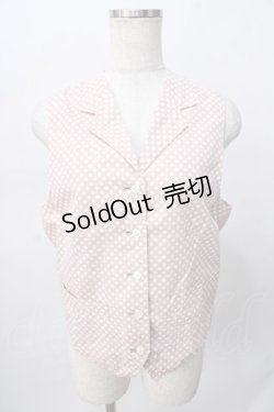 画像1: PINK HOUSE / ドットベスト  ピンク Y-25-08-02-054-LO-TO-SZ-ZY