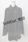Deorart / チェック柄オーバーサイズ・ワイドシャツ L グリーン Y-25-08-02-056-PU-BL-SZ-ZY