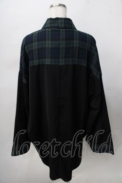 画像2: Deorart / チェック柄オーバーサイズ・ワイドシャツ L グリーン Y-25-08-02-056-PU-BL-SZ-ZY