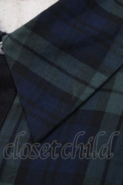 画像3: Deorart / チェック柄オーバーサイズ・ワイドシャツ L グリーン Y-25-08-02-056-PU-BL-SZ-ZY