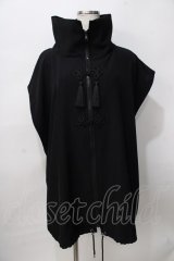 Deorart / チャイナ・中華ボタン　ジレ ベスト M ブラック Y-25-08-02-060-PU-TO-SZ-ZY