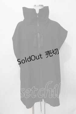 画像1: Deorart / チャイナ・中華ボタン　ジレ ベスト M ブラック Y-25-08-02-060-PU-TO-SZ-ZY