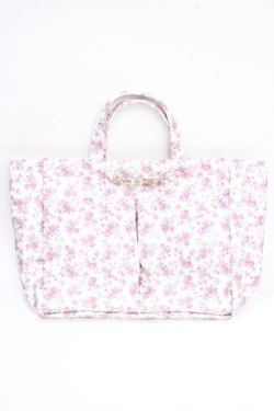 画像1: Maison de FLEUR / 撥水加工フラワープリントバッグインバッグ F ピンク Y-25-08-02-008-LO-BG-SZ-ZY
