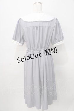 画像2: axes femme POETIQUE / ロゴ刺繍プリーツワンピース M グレー Y-25-08-02-065-AX-OP-SZ-ZY