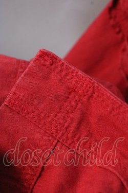 画像4: PINK HOUSE / ローズハートリース刺繍タブリエ  赤 Y-25-08-02-074-LO-OP-SZ-ZY