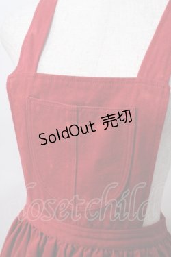 画像3: PINK HOUSE / キューピーロゴプリントエプロンデザインスカート  赤 Y-25-08-02-075-LO-SK-SZ-ZY
